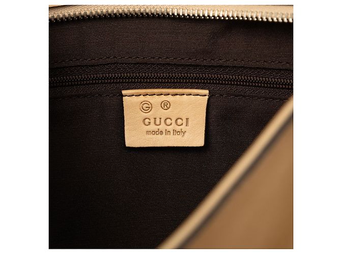Bamboo Bolsa Satchel Gucci em couro de bezerro marrom com alça de bambu Bege - vista 5