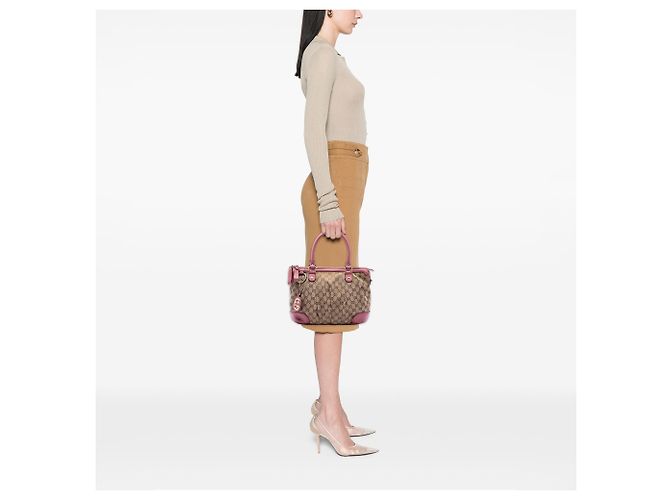Gucci Beige GG Canvas Sukey Satchel - Ansicht 6