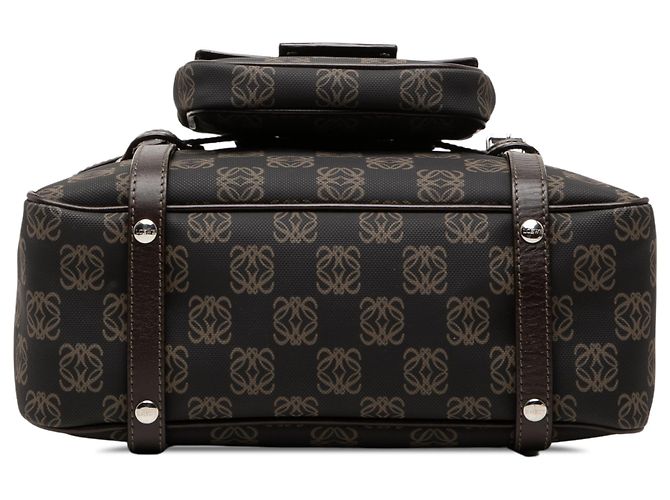 Bolso de lona revestida Anagram marrón de LOEWE Castaño Marrón oscuro - vista 3