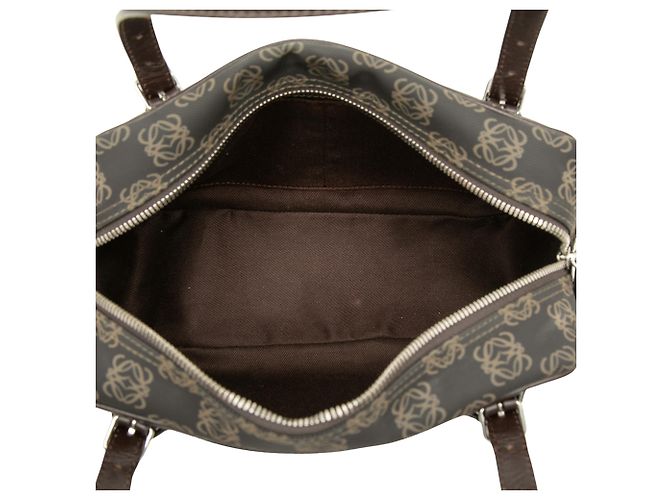 Bolso de lona revestida Anagram marrón de LOEWE Castaño Marrón oscuro - vista 4