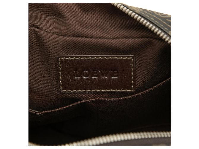 Bolso de lona revestida Anagram marrón de LOEWE Castaño Marrón oscuro - vista 5