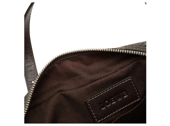 Bolso de lona revestida Anagram marrón de LOEWE Castaño Marrón oscuro - vista 6
