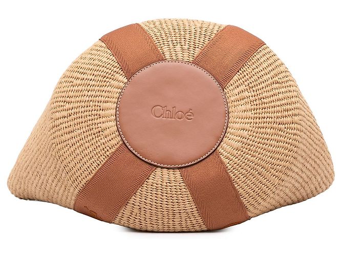 Chloé Woody Large Raffia Basket Tote in Braun - Ansicht 3
