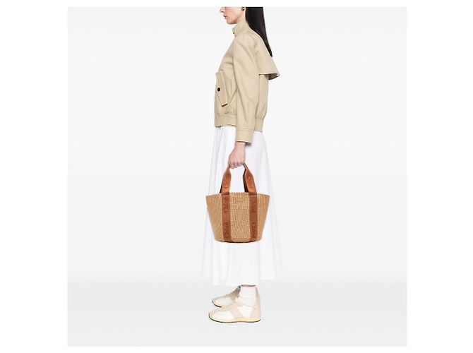 Chloé Woody Large Raffia Basket Tote in Braun - Ansicht 6