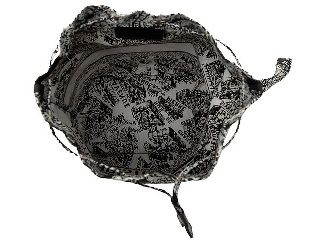 DiorTravel Plan de Paris Beutel mit Kordzug aus schwarzem technischem Gewebe Dior - Ansicht 4