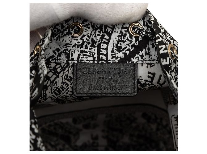 DiorTravel Plan de Paris Beutel mit Kordzug aus schwarzem technischem Gewebe Dior - Ansicht 5