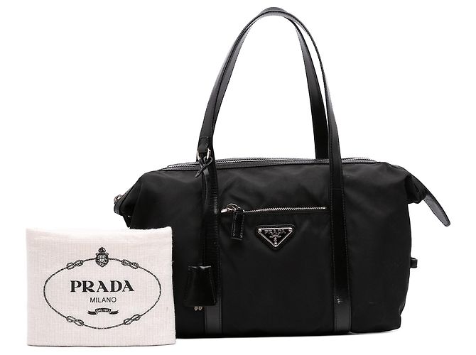 Bolso de hombro Prada en Tessuto negro - vista 7