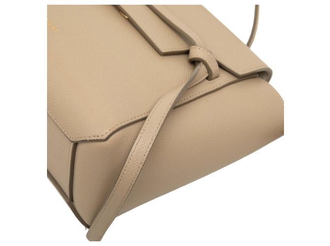Belt Bag Céline Bolso cinturón Celine Nano de piel de becerro granulada Beige - vista 6