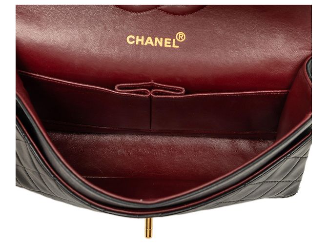 Chanel Black Medium Classic Lambskin Double Flap Negro - vista 4