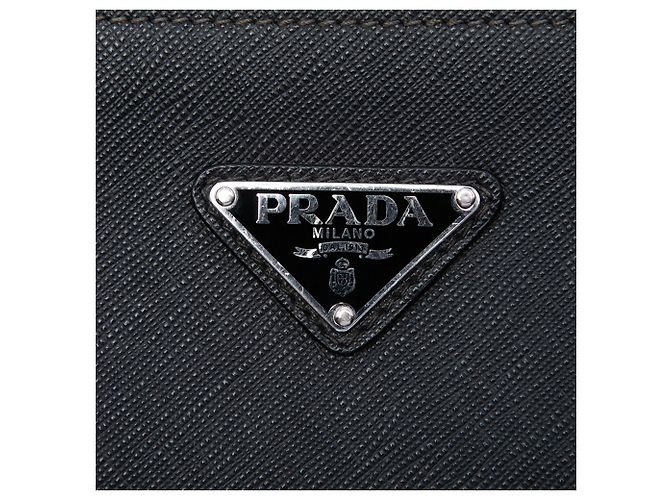 Prada Dokumentenmappe aus schwarzem Saffiano-Leder - Ansicht 5
