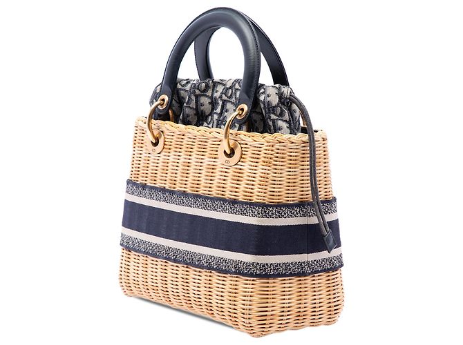 Dior Brown Medium Wicker Oblique Lady Dior Braun Hellbraun - Ansicht 2