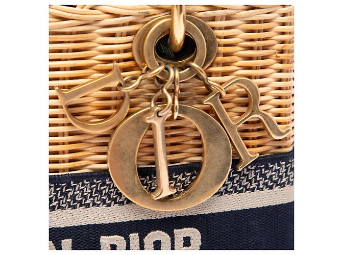 Dior Brown Medium Wicker Oblique Lady Dior Braun Hellbraun - Ansicht 5