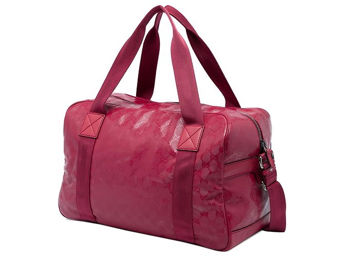 Bolso Duffle Gucci Rojo Grande GG Estampado Roja - vista 2