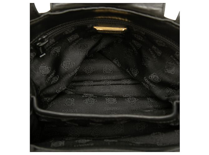 Borsa LOEWE Anagram in nappa nera Nero - vista 4