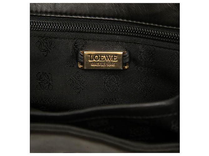 Borsa LOEWE Anagram in nappa nera Nero - vista 5