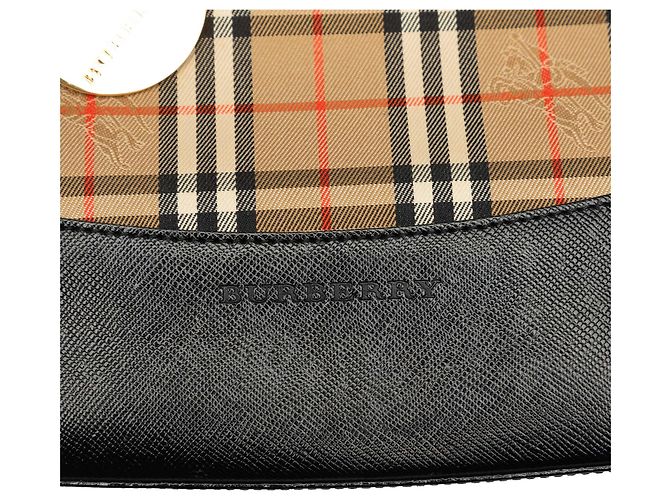 Sac cabas Burberry Beige Haymarket Check Canvas - vue 5