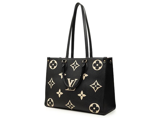 Louis Vuitton Black Bicolor Monogram Empreinte Giant Onthego MM Noir - vue 2