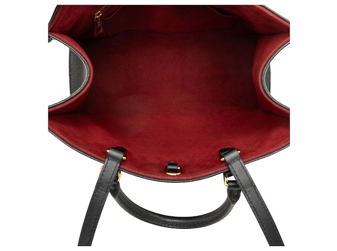 Louis Vuitton Black Bicolor Monogram Empreinte Giant Onthego MM Noir - vue 4