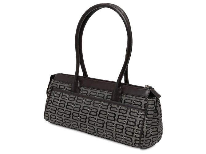 Borsa a tracolla Balenciaga BB Monogram Grigia Marrone - vista 2