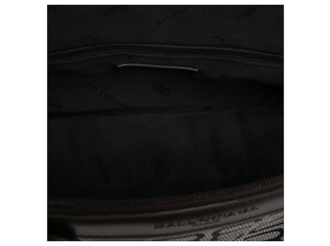 Borsa a tracolla Balenciaga BB Monogram Grigia Marrone - vista 4