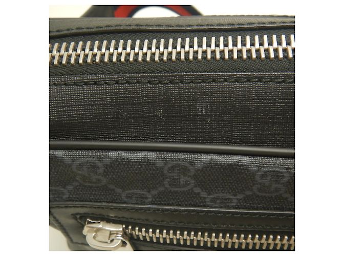 Borsa a tracolla Gucci in tela GG Supreme nera Nero - vista 10
