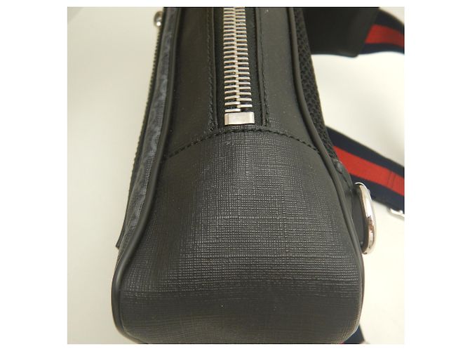 Borsa a tracolla Gucci in tela GG Supreme nera Nero - vista 12