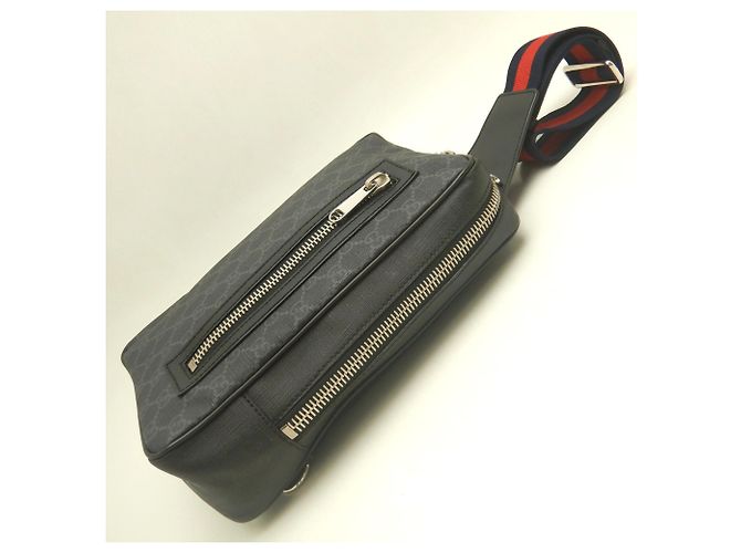 Borsa a tracolla Gucci in tela GG Supreme nera Nero - vista 4