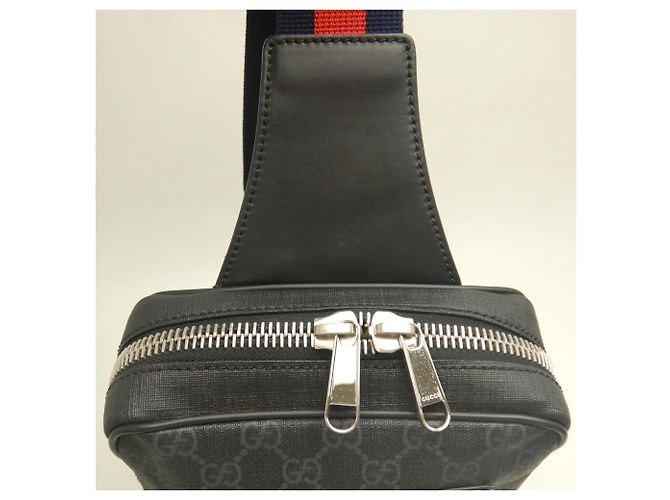 Borsa a tracolla Gucci in tela GG Supreme nera Nero - vista 6