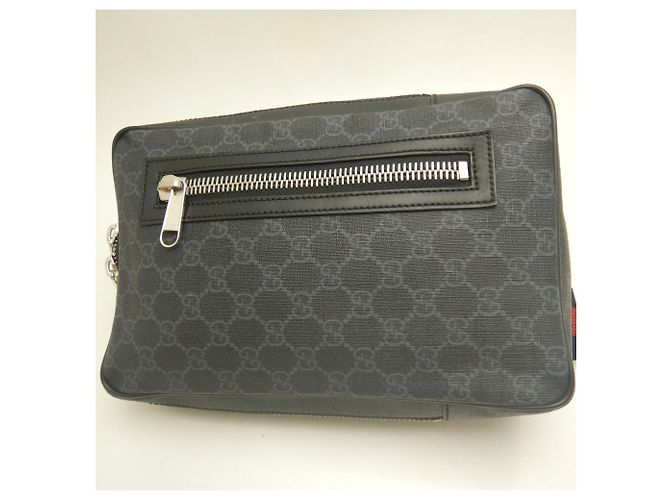Borsa a tracolla Gucci in tela GG Supreme nera Nero - vista 7