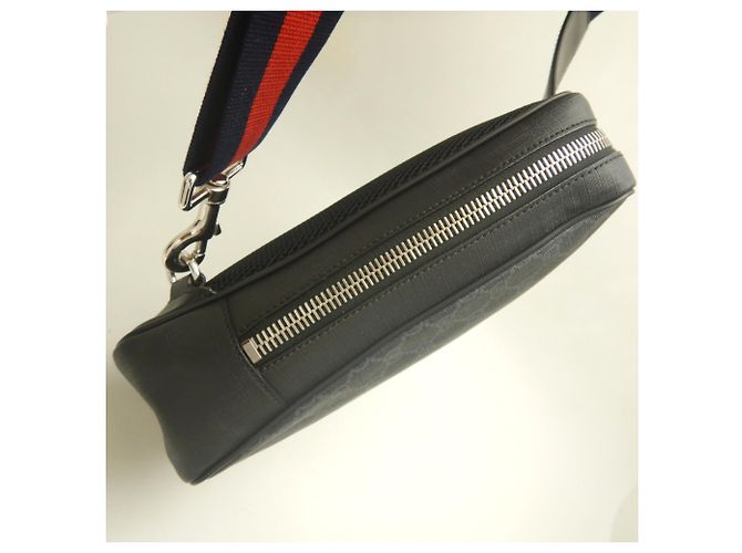 Borsa a tracolla Gucci in tela GG Supreme nera Nero - vista 8