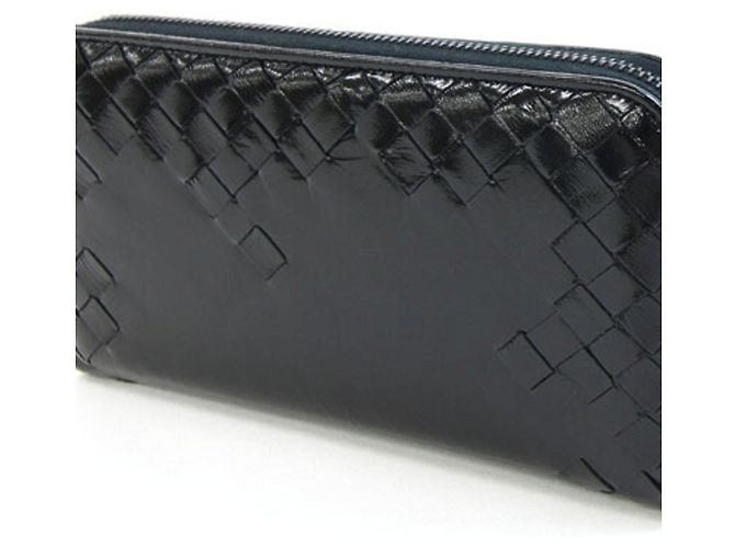 Portafoglio lungo in pelle nera Bottega Veneta Nero - vista 2