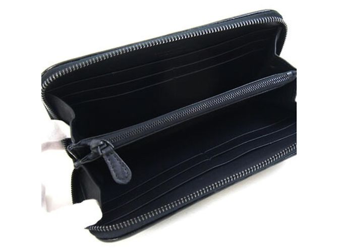 Portafoglio lungo in pelle nera Bottega Veneta Nero - vista 3