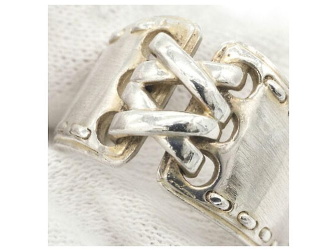 Ring Hermès Anello a fascia Hermes Vintage in argento sterling - vista 6