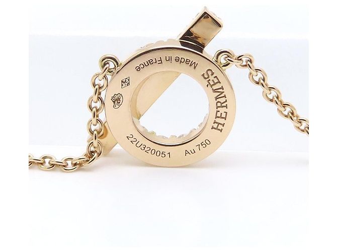 Hermès Collar Hermes Finesse en oro rosa 18K y diamantes - vista 5
