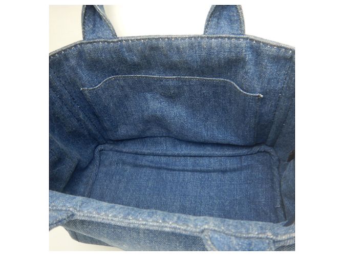 Saco Tote PRADA Canapa 1BG439 Azul - vista 15