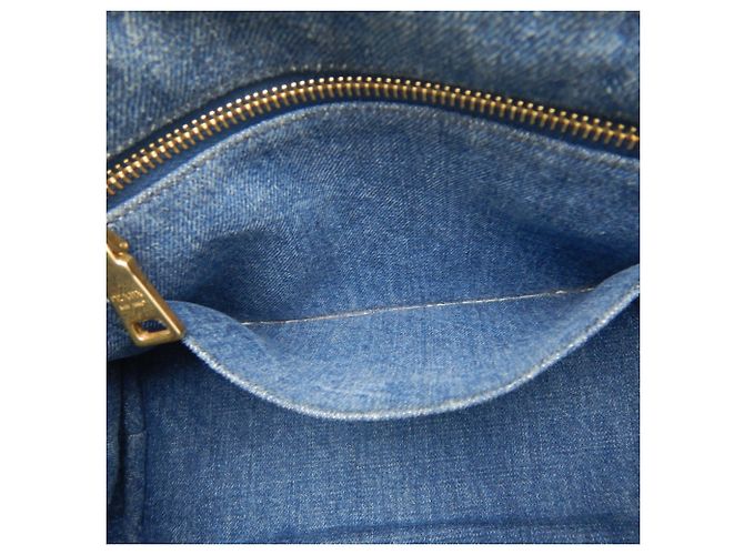 Saco Tote PRADA Canapa 1BG439 Azul - vista 17