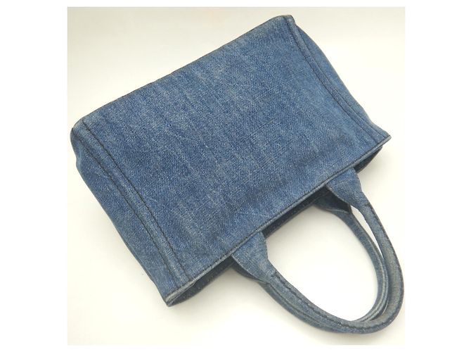 Saco Tote PRADA Canapa 1BG439 Azul - vista 3