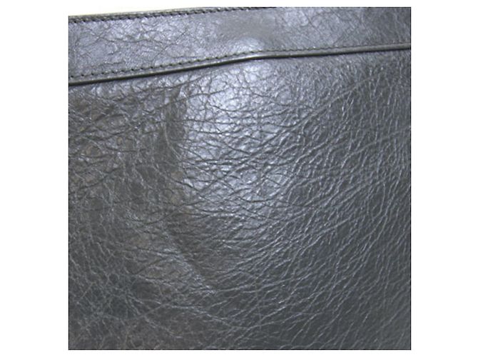 Balenciaga Pochette/Borsa a tracolla in pelle grigio scuro Grigio antracite - vista 4