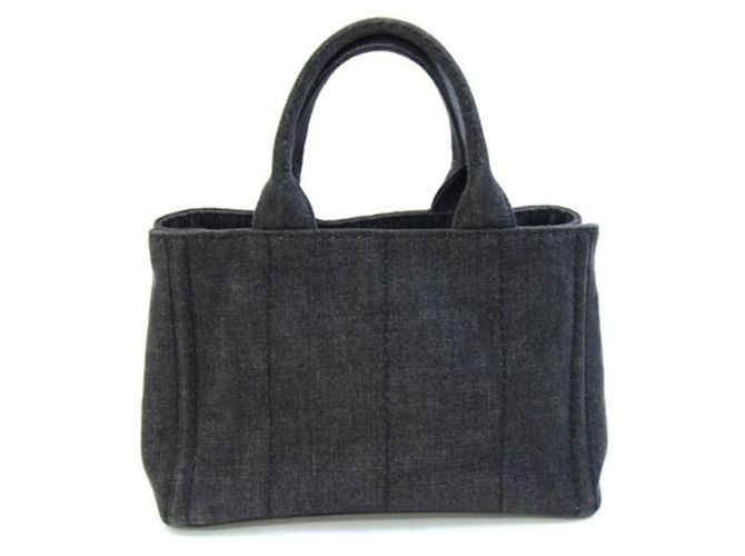 Prada Canapa Mini Handtasche 1BG439 Schwarz - Ansicht 2