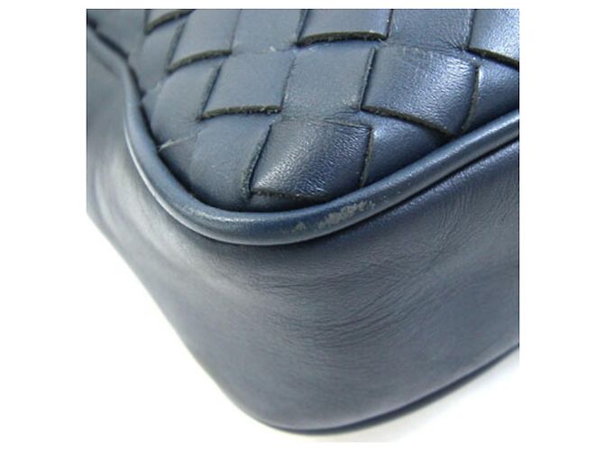 Borsa a tracolla Bottega Veneta Intrecciato Navy - vista 5