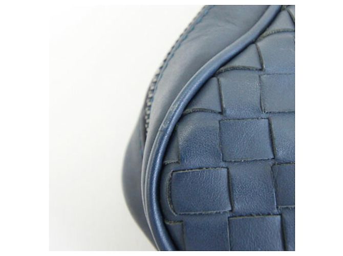 Borsa a tracolla Bottega Veneta Intrecciato Navy - vista 6