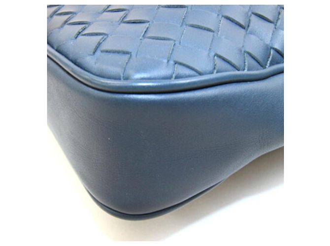 Borsa a tracolla Bottega Veneta Intrecciato Navy - vista 7