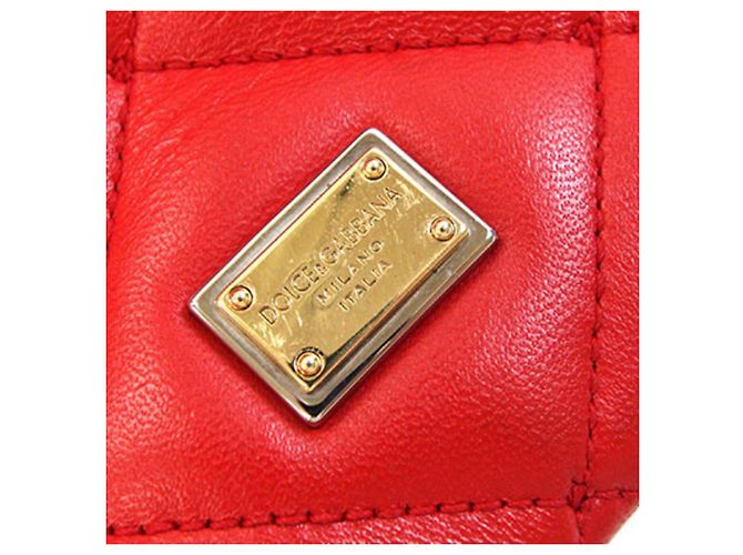 Dolce & Gabbana Schultertasche aus rotem Leder - Ansicht 7