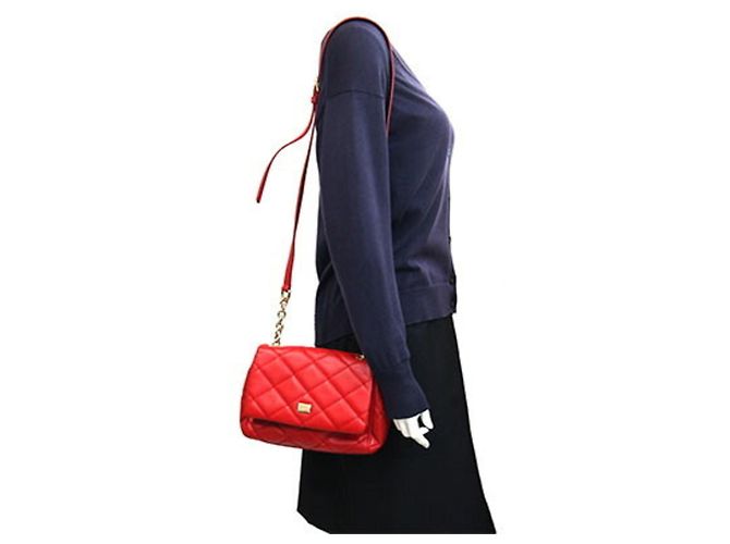 Dolce & Gabbana Schultertasche aus rotem Leder - Ansicht 9