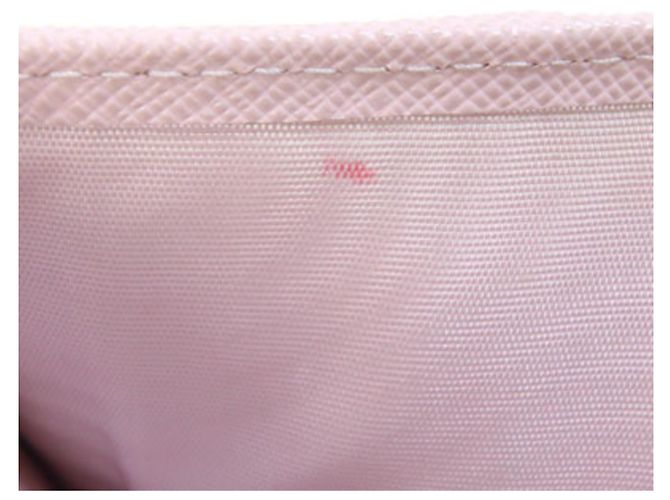 Portafoglio bi-fold Prada in pelle rosa chiaro - vista 8