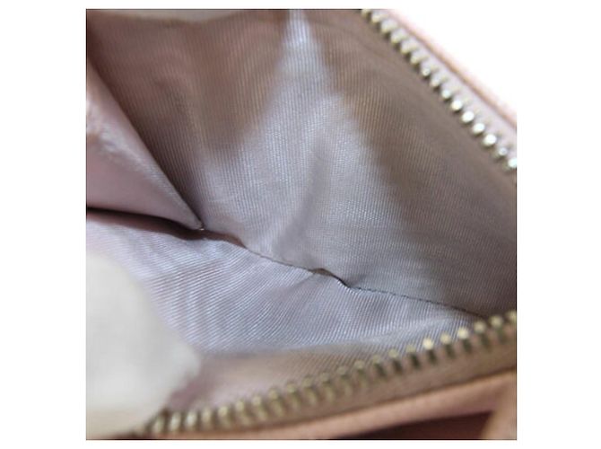 Portafoglio bi-fold Prada in pelle rosa chiaro - vista 9