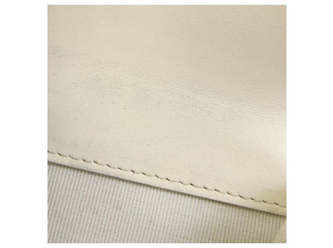 Cartera bi-fold Chanel de piel caviar marfil Crudo - vista 7