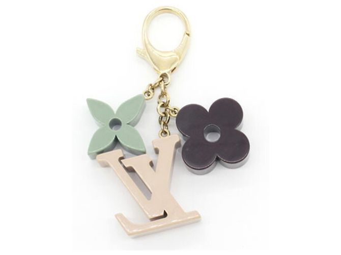 Louis Vuitton Bijou Sac Playtime Keyring Beige Grün Bordeaux - Ansicht 2