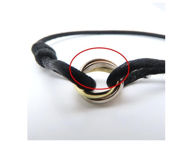 Pulseira Cartier Trinity Preto Dourado - vista 8