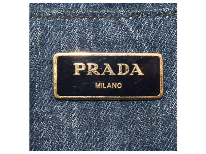 Bolsa Prada Canapa em denim azul - vista 3